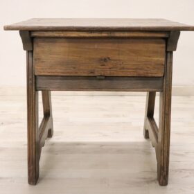 Antique Mountain Nightstand or Side Table in Fir and Oak Wood