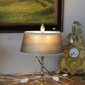 Italian Vintage Brass Table Lamp with Four Light Bulbs