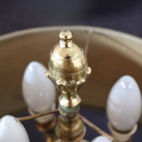 Italian Vintage Brass Table Lamp with Four Light Bulbs