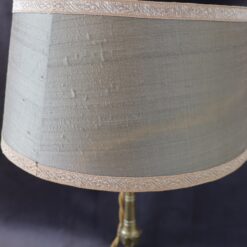 Vintage Brass Table Lamp - Fabric Shade Detail - Styylish