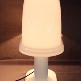 Italian Design White Table Lamp by Rodolfo Bonetto for Guzzini, 1970s