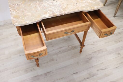 Louis XVI Dressing Table with Stool - Drawer Interior - Styylish