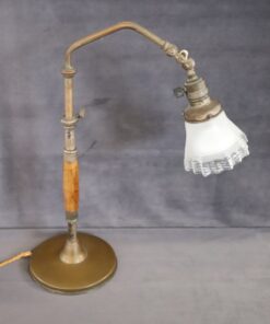 Brass and Glass Table Lamp - Light Off - Styylish