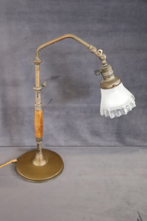 Brass and Glass Table Lamp - Light Off - Styylish