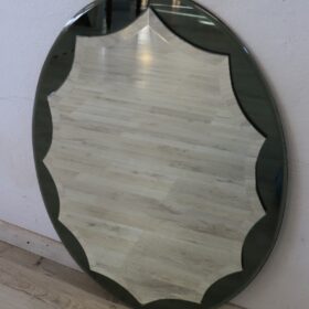 20th Century Vintage Italian Two Colors Oval Wall Mirror