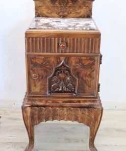 Nightstands with Marble Top - Front View - Styylish