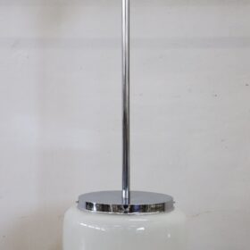 20th Century Italian Design Opal Glass and Chrome Pendant Light, 1960s