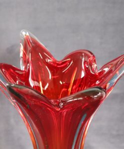 Murano Glass Red Vase - Top - Styylish