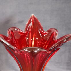 Murano Glass Red Vase - Top Detail - Styylish