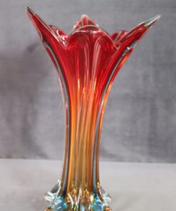 Murano Glass Red Vase - Full Detail - Styylish