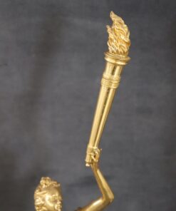 Italian Gilt Figures Sculptures - Torch Detail - Styylish