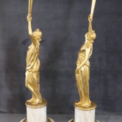 Italian Gilt Figures Sculptures - Side Profile - Styylish