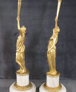 Italian Gilt Figures Sculptures - Side Profile - Styylish