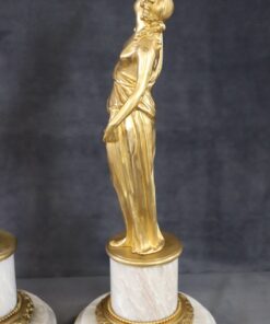 Italian Gilt Figures Sculptures - Side Detail - Styylish