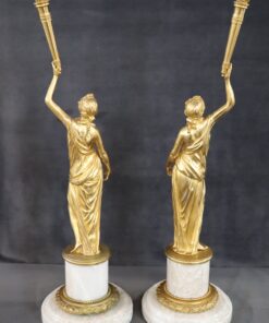 Italian Gilt Figures Sculptures - Back Detail - Styylish