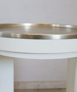 Space Age White Bar Cart - Chrome Top - Styylish