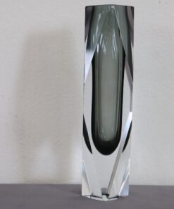 Smoky Grey Glass Vase - Side - Styylish