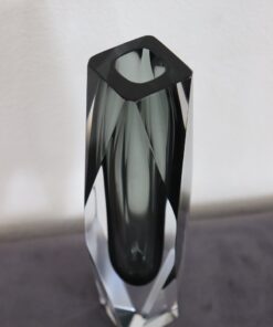Smoky Grey Glass Vase - Top Detail - Styylish