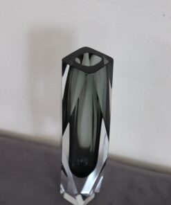Smoky Grey Glass Vase - Down Looking View - Styylish