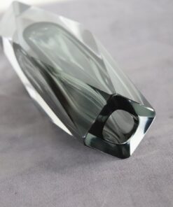 Smoky Grey Glass Vase - Bottom Detail - Styylish