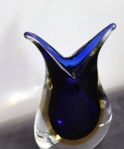 Murano Blue and Yellow Vase - Top - Styylish