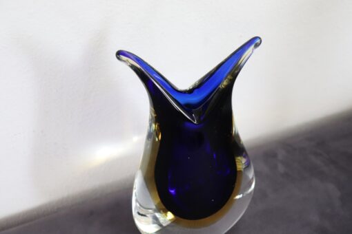 Murano Blue and Yellow Vase - Top - Styylish