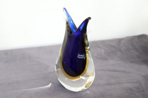 Murano Blue and Yellow Vase - Side - Styylish