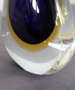 Murano Blue and Yellow Vase - Bottom - Styylish