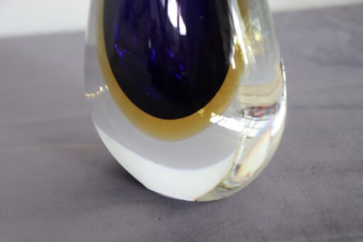 Murano Blue and Yellow Vase - Bottom - Styylish