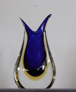 Murano Blue and Yellow Vase - Glass Detail - Styylish