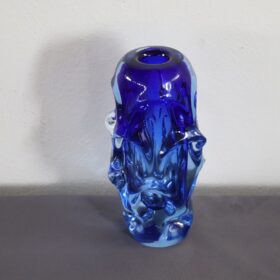 Börne Augustsson Blue Vase, Blown Glass, Sweden, 1940s