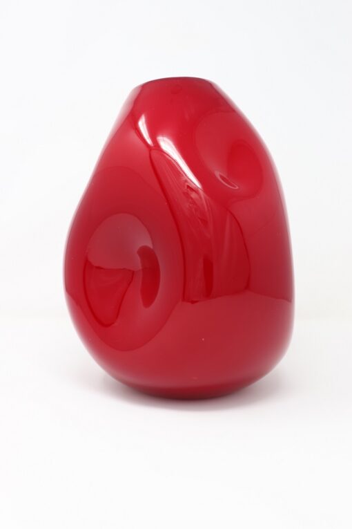 Italian Murano Red Vase - Side Profile - Styylish