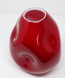 Italian Murano Red Vase - Top Profile - Styylish