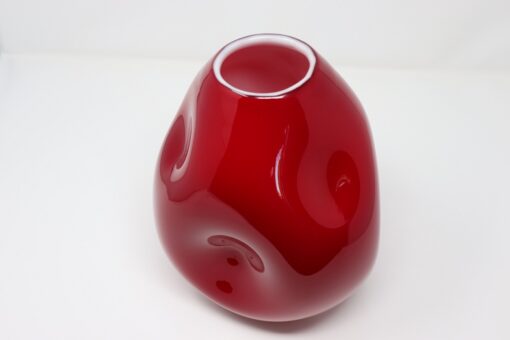 Italian Murano Red Vase - Top Profile - Styylish