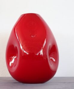 Italian Murano Red Vase - Curve Details - Styylish