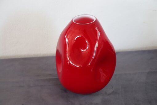 Italian Murano Red Vase - Surface Detail - Styylish