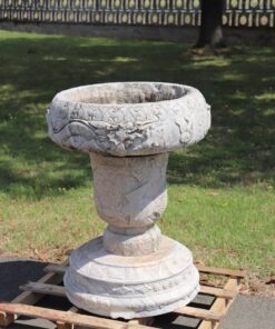 Carrara Marble Garden Vase - Full - Styylish