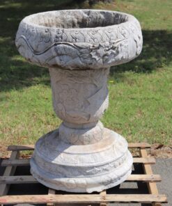 Carrara Marble Garden Vase - Full Detail - Styylish