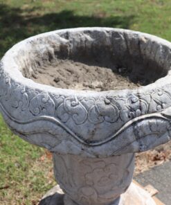 Carrara Marble Garden Vase - Outside Detail - Styylish