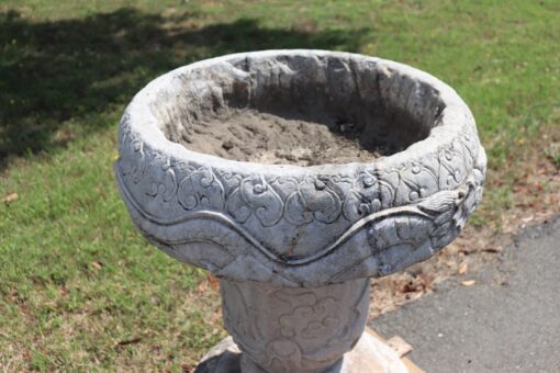 Carrara Marble Garden Vase - Outside Detail - Styylish