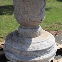 Carrara Marble Garden Vase - Base Detail - Styylish