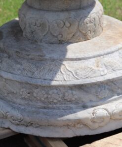 Carrara Marble Garden Vase - Base Detail - Styylish