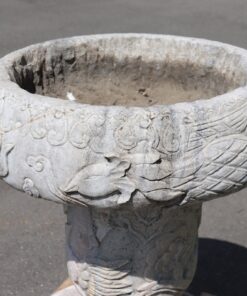 Carrara Marble Garden Vase - Top Detail - Styylish