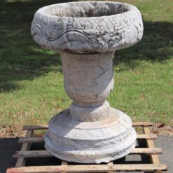 Carrara Marble Garden Vase - Front - Styylish