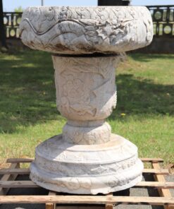 Carrara Marble Garden Vase - Front Profile - Styylish