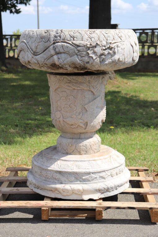 Carrara Marble Garden Vase - Front Profile - Styylish