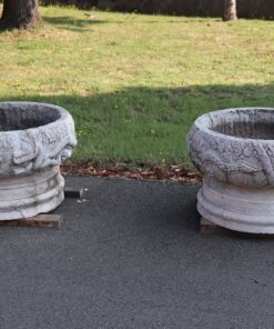 Pair of Marble Garden Vases - Set of Two - Styylish