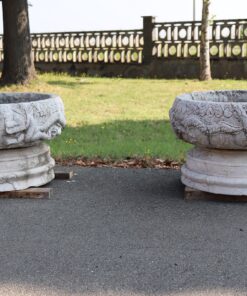 Pair of Marble Garden Vases - Set of Two Outside - Styylish