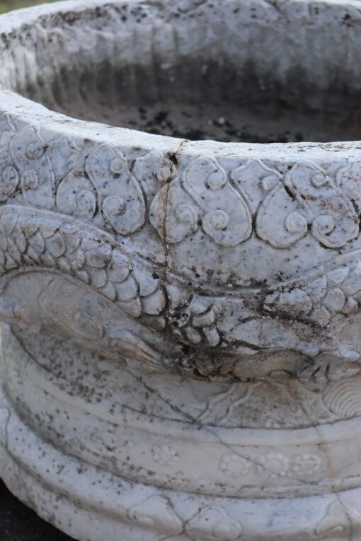 Pair of Marble Garden Vases - Exterior Decoration Detail - Styylish