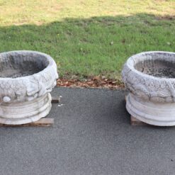 Pair of Marble Garden Vases - Detail for Both - Styylish